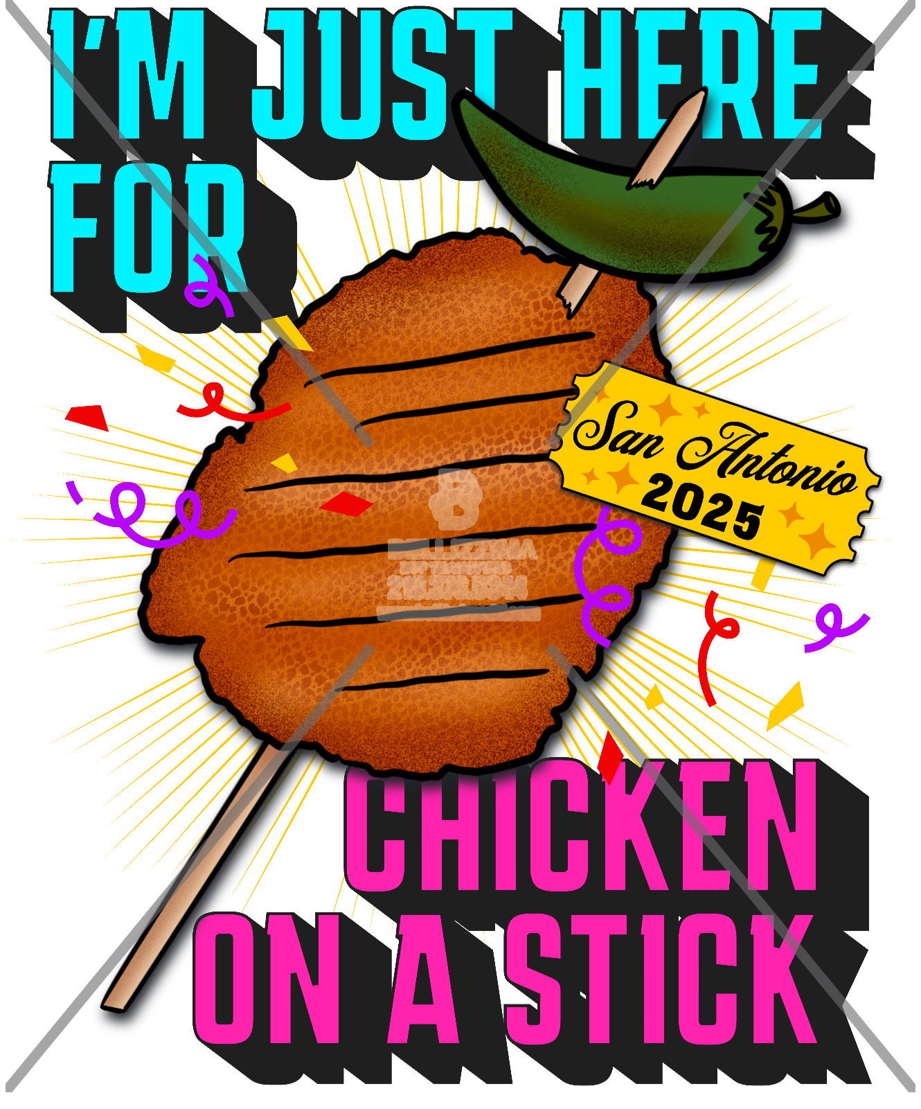 Here for Chicken on a Stick T-Shirt